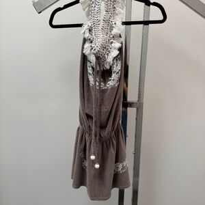 Vanita Rose Velvet Strapless Cover Up Dress